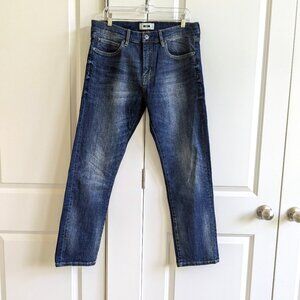Joseph Abboud Jeans Men 33x30 (actual 36x30) Blue Dark Wash Slim Fit Whiskering